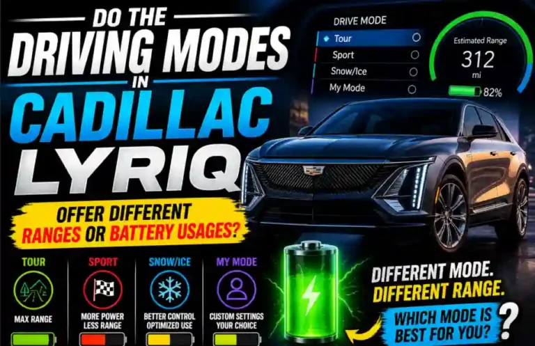 Do the Driving Modes in Cadillac Lyriq Offer Different Ranges or Battery Usages