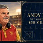 Andy Reid net worth 2026 — estimated $50 million fortune infographic