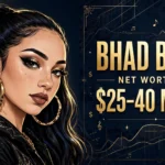 Bhad Bhabie net worth 2026 — estimated $25 to $40 million fortune infographic