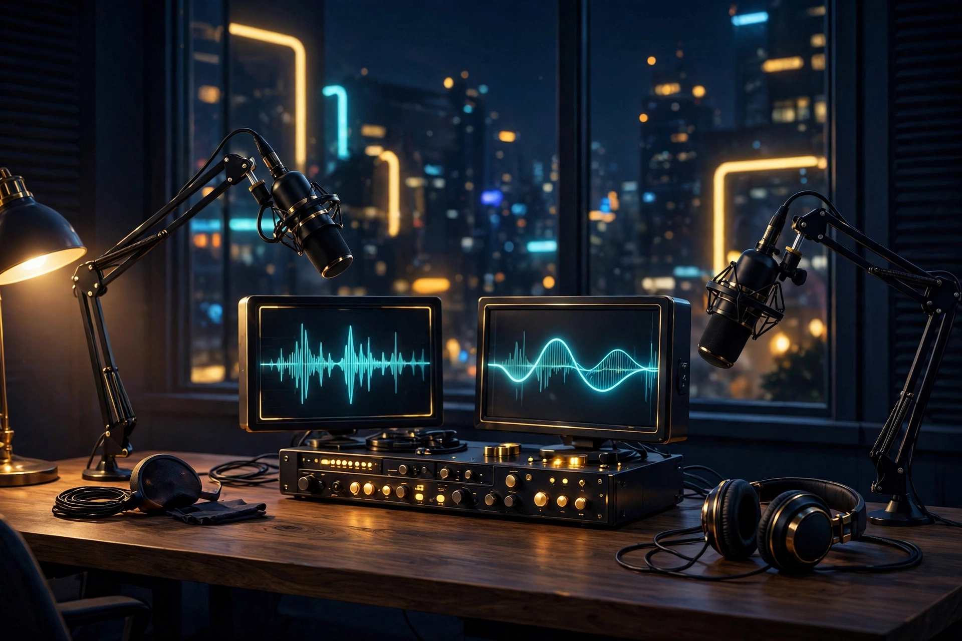 Livestream studio desk with ring light and streaming setup — YouTube earnings era