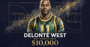 Delonte West net worth 2026 — estimated $10,000 fortune infographic