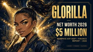 GloRilla net worth 2026 — estimated $5 million fortune infographic