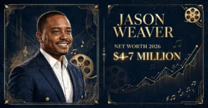 Jason Weaver net worth 2026 — estimated $4 to $7 million fortune infographic