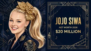JoJo Siwa net worth 2026 — estimated $20 to $25 million fortune infographic