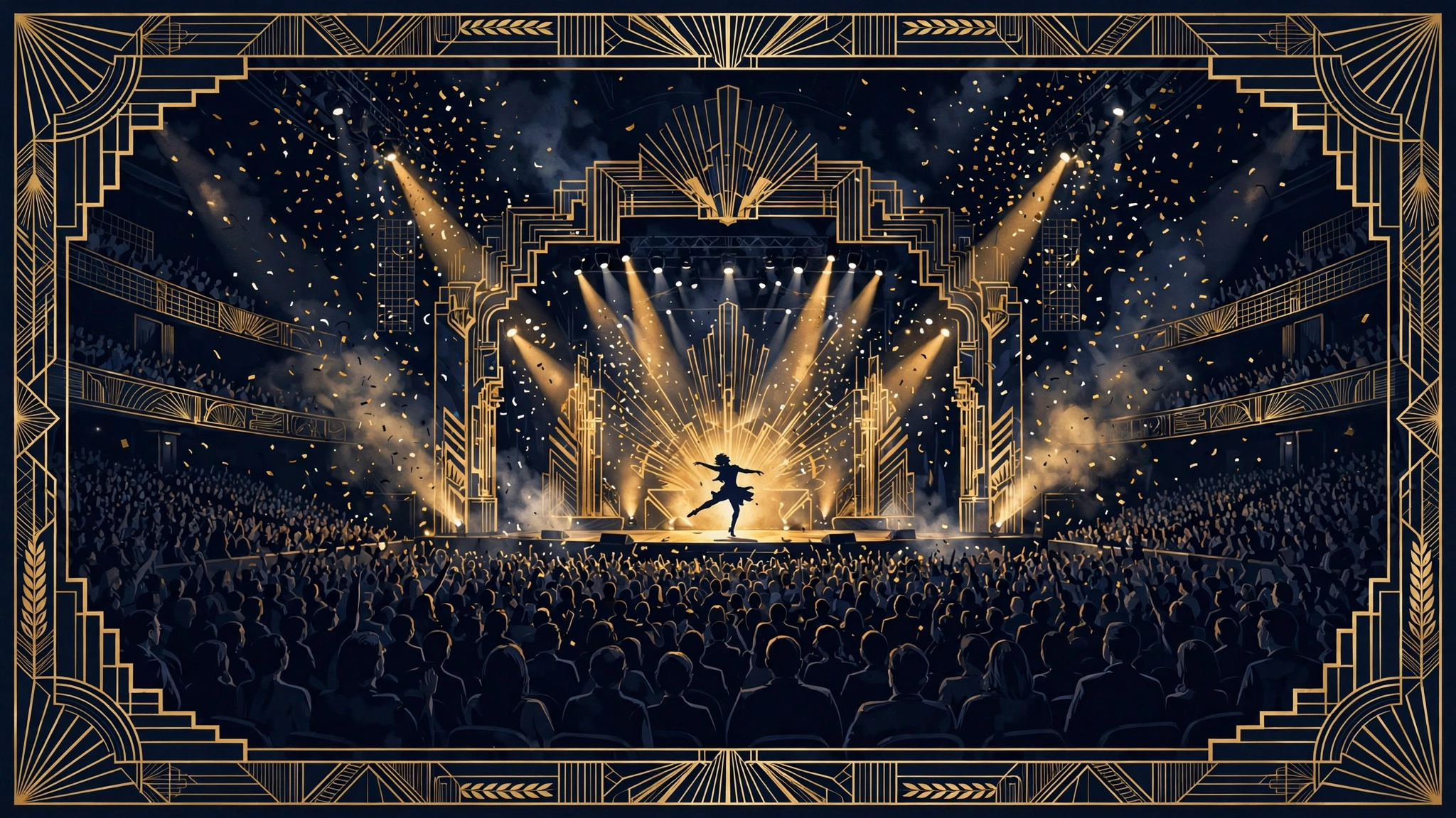 Concert stage with cheering crowd — D.R.E.A.M. Tour era