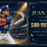 Juan Soto net worth 2026 — estimated $100 to $150 million fortune infographic