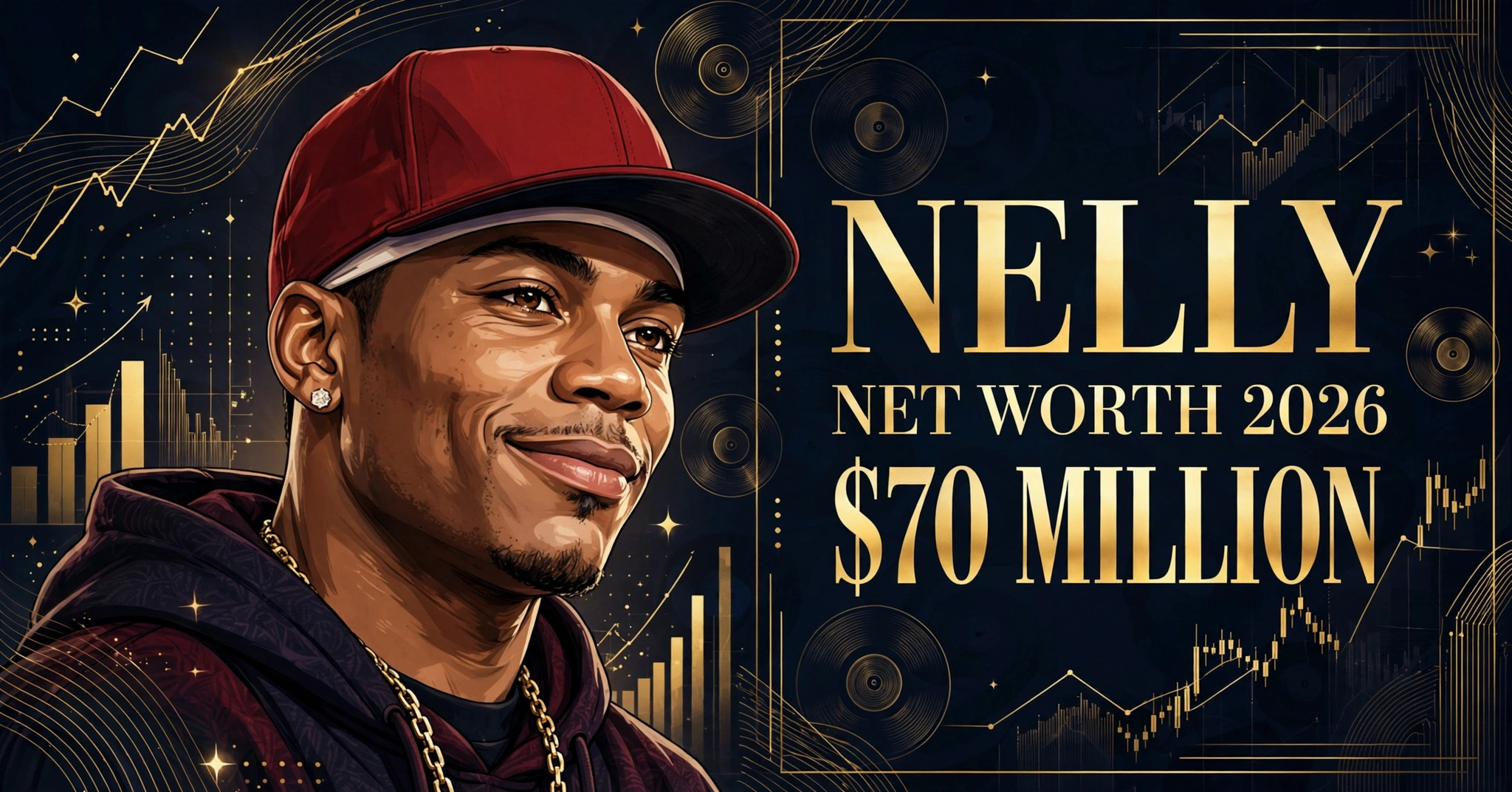 Nelly net worth 2026 — estimated $70 million fortune infographic