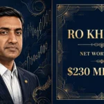Ro Khanna net worth 2026 — estimated $150 to $340 million fortune infographic