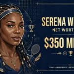 Serena Williams net worth 2026 — estimated $300 to $400 million fortune infographic