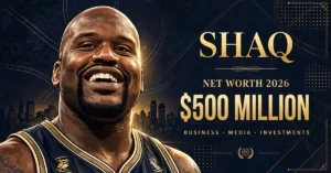 Shaq net worth 2026 — estimated $500 million fortune infographic
