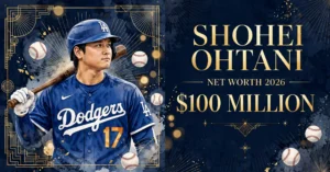 Shohei Ohtani net worth 2026 — estimated $150 to $250 million fortune infographic