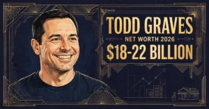 Todd Graves net worth 2026 — estimated $18 to $22 billion fortune infographic