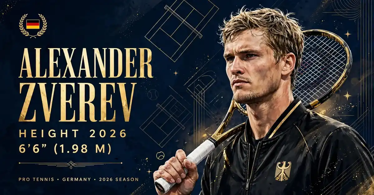 Alexander Zverev height 2026 — 6'6