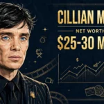 Cillian Murphy net worth 2026 — estimated $20 to $30 million fortune infographic