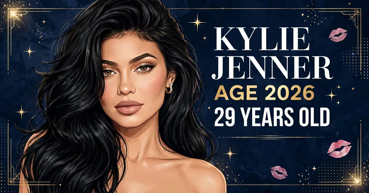 Kylie Jenner age 2026 — 29 years old illustrated portrait