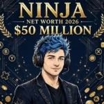 Ninja net worth 2026 — estimated $40 to $50 million fortune infographic